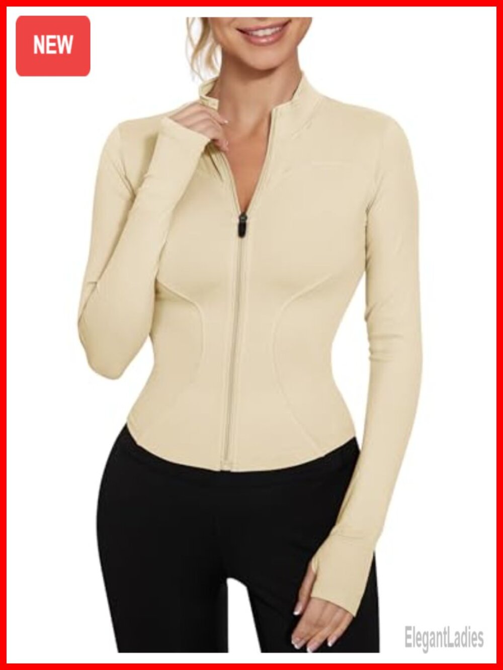 Women's Lightweight Zip Up Workout Jacket Cropped Athletic Slim Fit Yoga Top